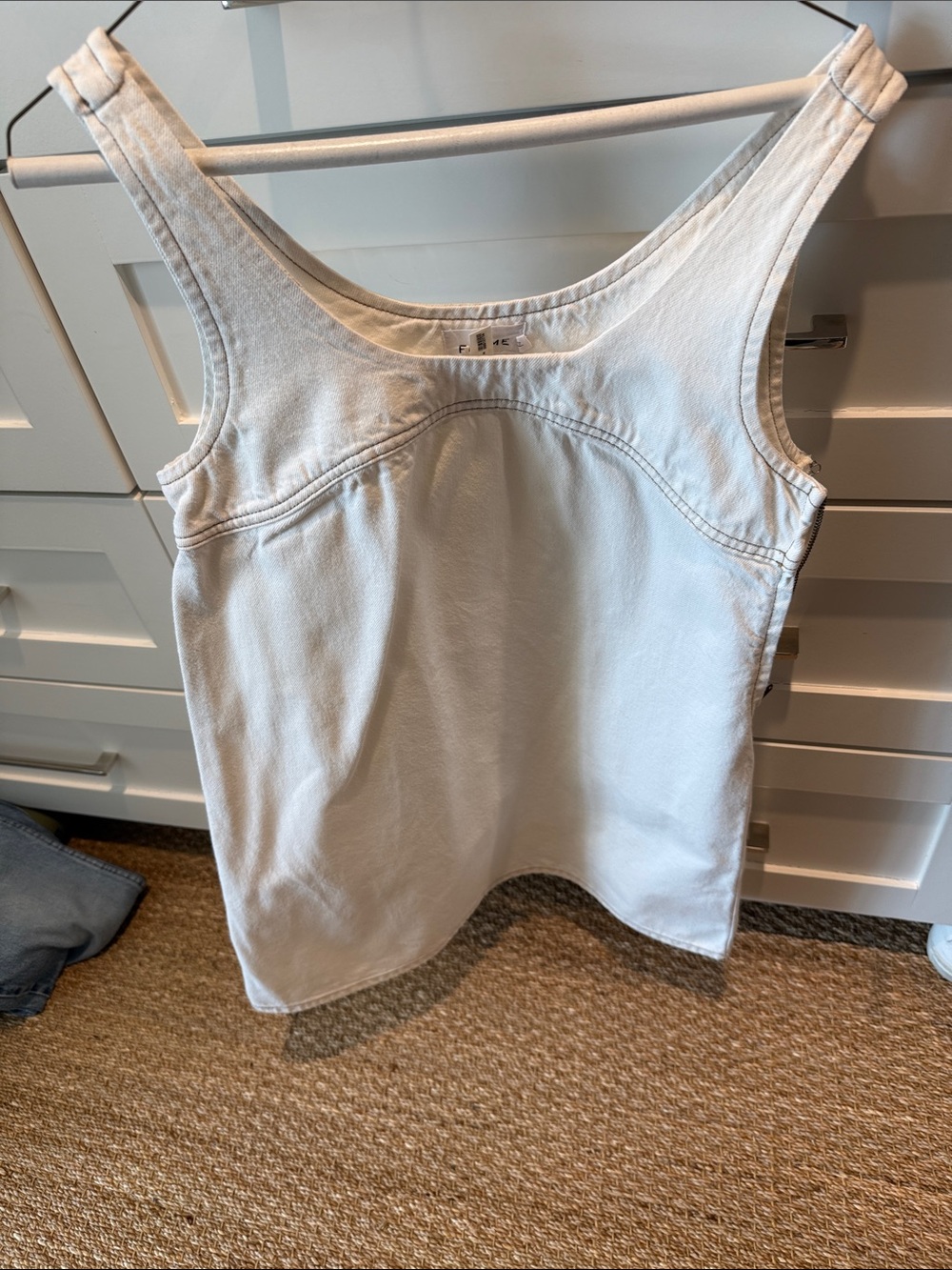 Frame Denim Cream Mini Dress Tank